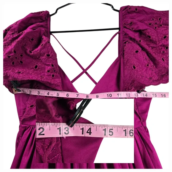 Anthropologie En Saison Barnette Eyelet Puff Sleeve Maxi Dress - Picture 13 of 16